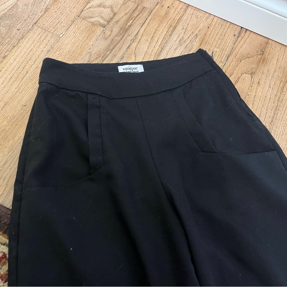 Unique Vintage High Waisted black Swing Trousers